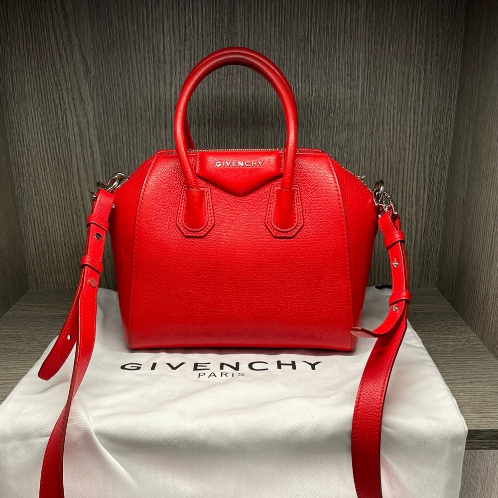 Givenchy red Mini Antigona bag- preloved but in great condition